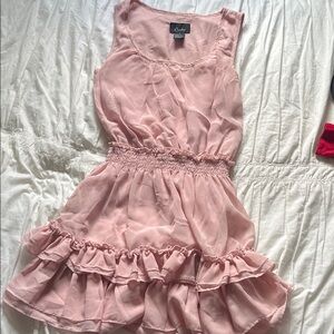 Chesley Blush Ruffle Layered Dress